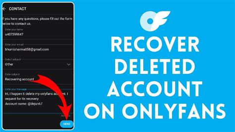 how to recover onlyfans account|How to Recover Deleted Account on OnlyFans 2024